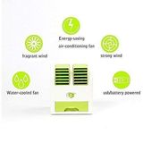 Mini USB Adjustable Angles Dual Air Outlet Fan Electric Air Fan Cooling Desktop Portable Bladeless Blower Mini Cooler Fan with USB Socket - Assorted