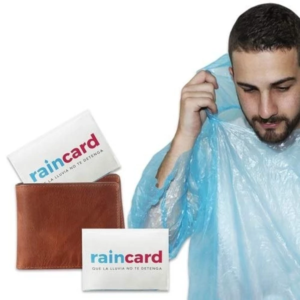 Disposable Rain Card Waterproof, Wallet Rain Coat Rain Card for Men and Women (Pack Of 5) - Multi