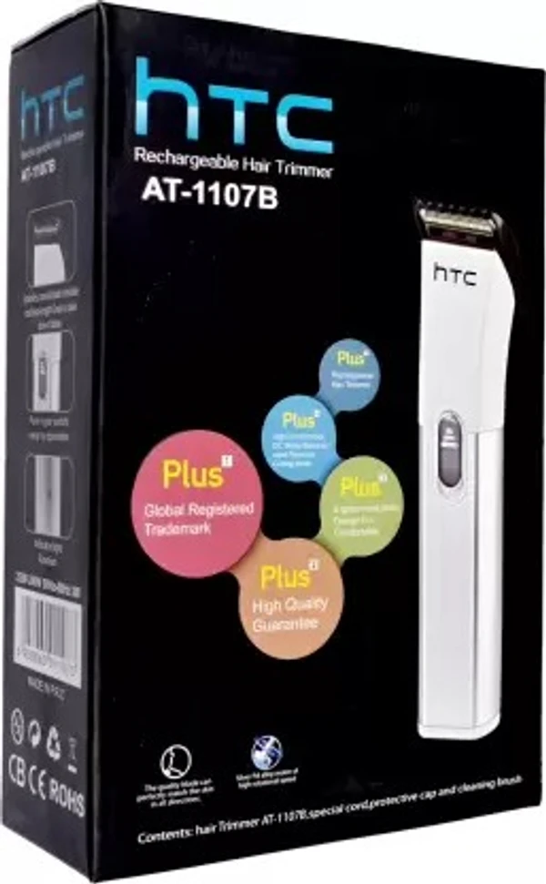 HTC 1107B Trimmer 45 min Runtime 4 Length Settings  (Black) - Black