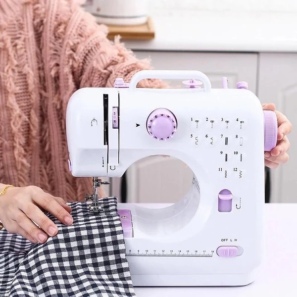 Multifunction Mini Sewing Machine 505A 12 Built-in Stitches, 2 Speeds Double Thread, Foot Pedal Best Allrounder