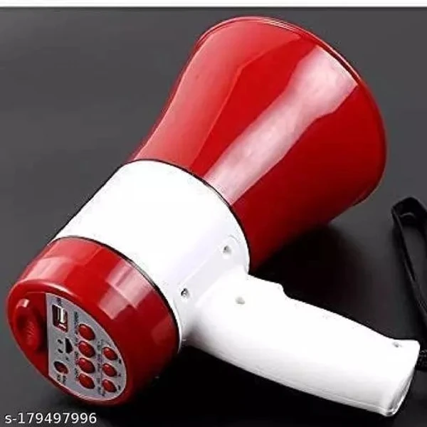 75 Watts Handheld Dynamic Megaphone Outdoor, Indoor PA System Talk/Record/Play/Music/Siren - Red