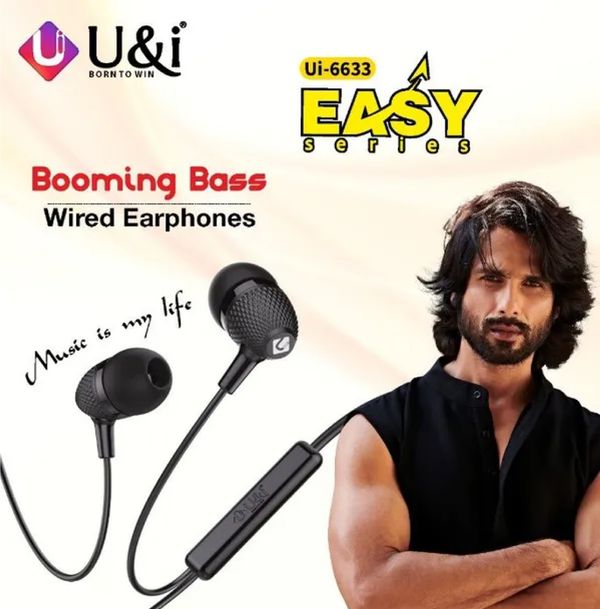 U&i Easy Series Wired Earphones Ui-6633 - White