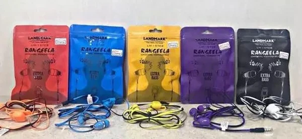 Landmark Rangeela Extra Bass Earphones - Blue