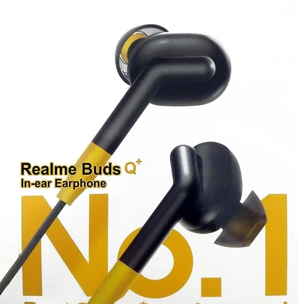 Realme Buds Q+ with Stereo HD Sound in-Ear Earphones with Mic  - Yellow