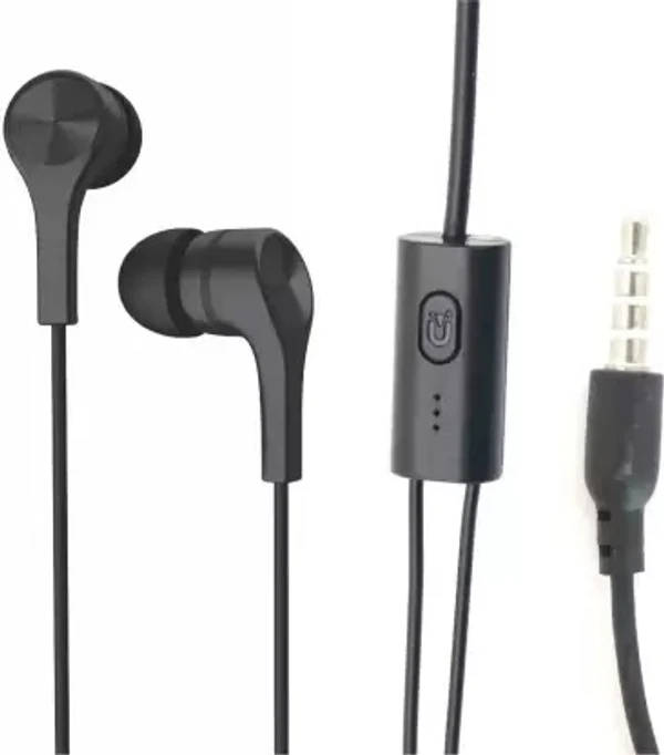 U&i Most Affordable Earphone - Eco Series Wired Headset  (Black, In the Ear) - Black