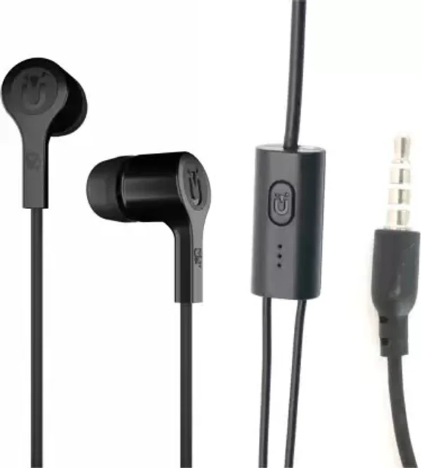 U&i Most Affordable Earphone - Eco Series Wired Headset  (Black, In the Ear) - Black