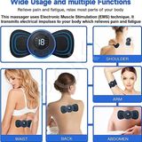 Butterfly Body Massager Machine for Pain Relief, Wireless Massager 8 Mode & 19 Strength Level EMS Mini Massager - Klein Blue