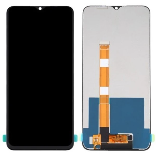 LCD with Touch Screen for Realme C11/C15 - (Display glass combo folder) - Silver