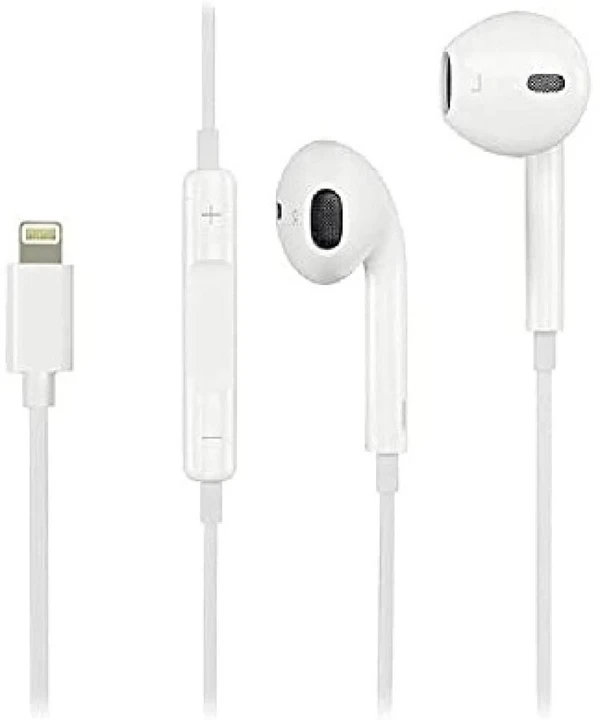 Lightning Earphones Compatible With Apple Devices - White