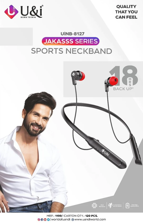 U&I Jakasss Series Neckband - Black