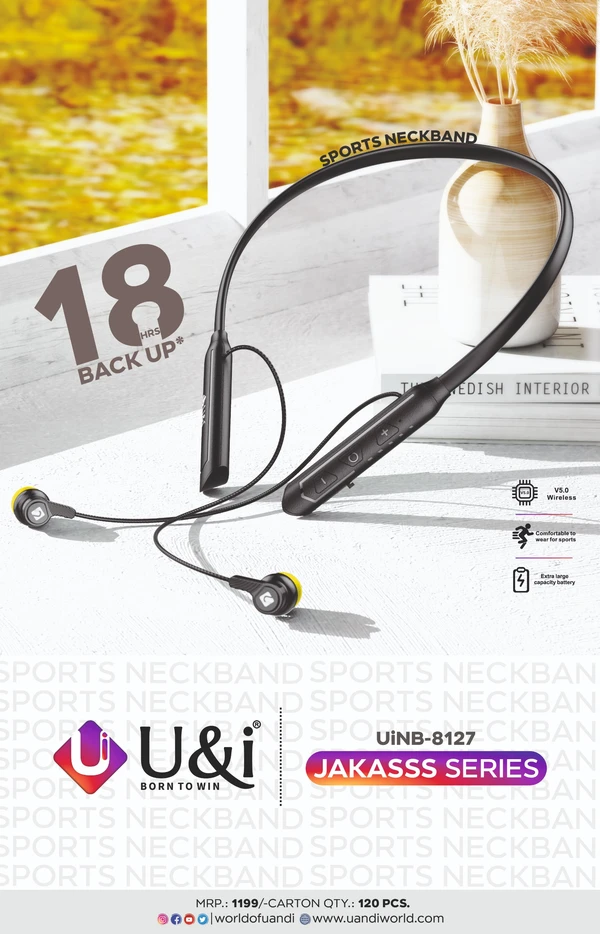 U&I Jakasss Series Neckband - Black