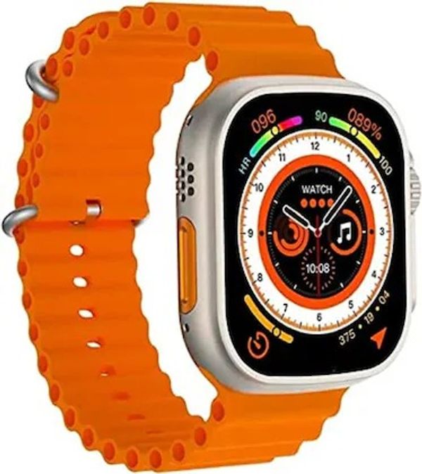 T800 Smartwatch With Infinity Display & Wireless Charging - Orange