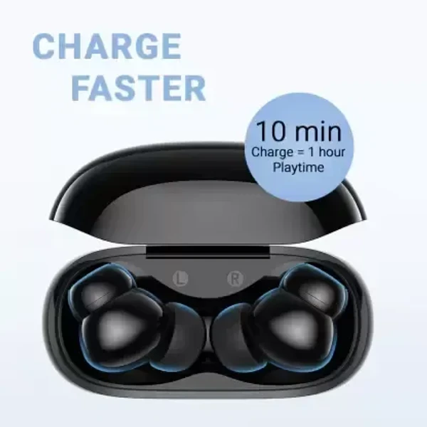 Soundcore by Anker R100 Fast charging TWS with 25 hours playtime Bluetooth Headset - Black, 1 Year