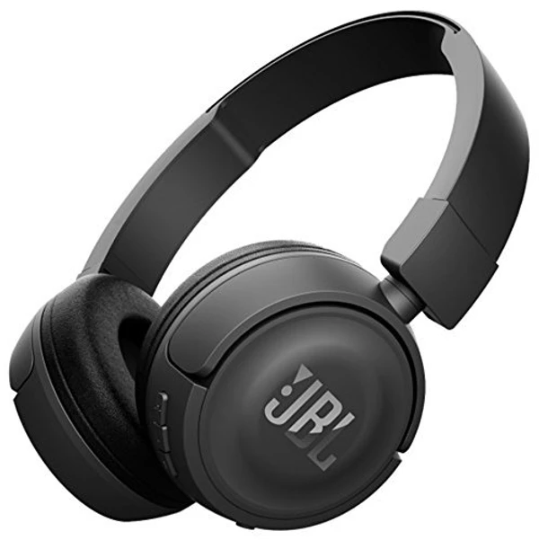 JBL T450BT by Harman Extra Bass Wireless On-Ear Headphones with Mic - Black