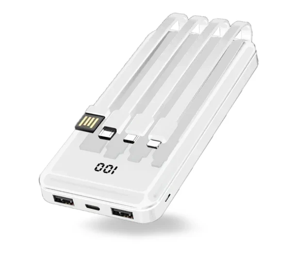 Unix UX-1511 Four In One Power Bank 10000 mAh - White