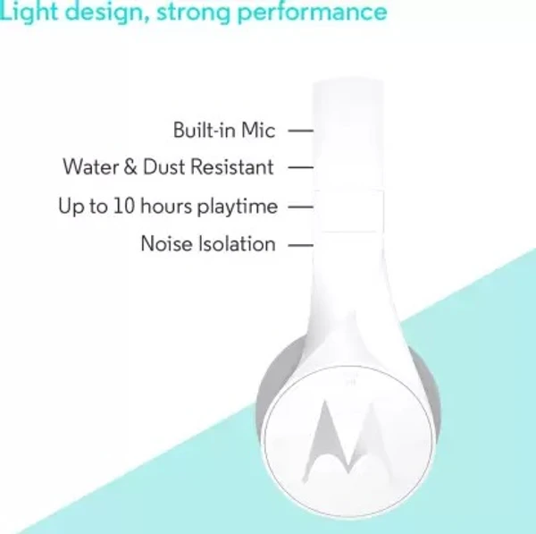 MOTOROLA Pulse Escape with Google Assistant Bluetooth Headset  - White