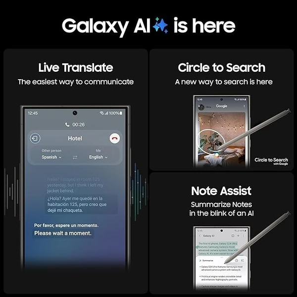 Samsung Galaxy S24 Ultra 5G AI Smartphone 12GB/256GB - Black