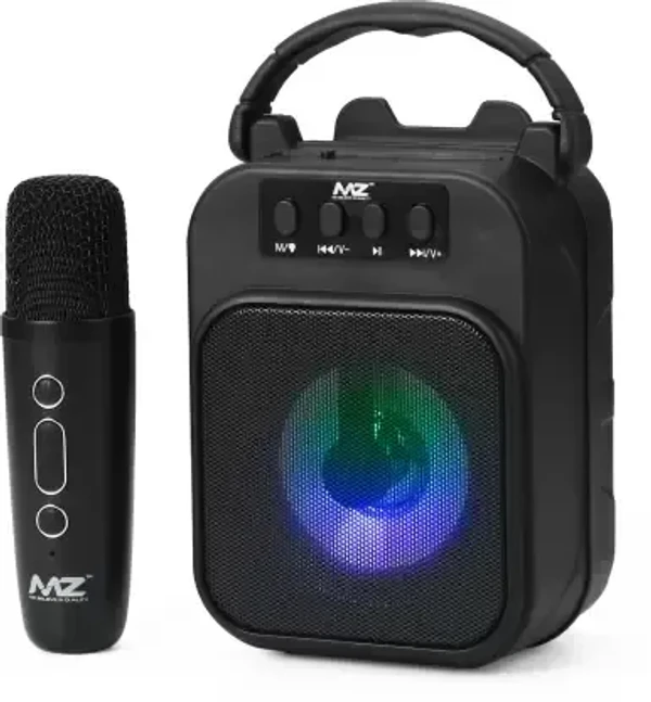 MZ M53VP (PORTABLE BLUETOOTH KARAOKE SPEAKER) Wireless MIC with voice changer/USB 6 W Bluetooth Speaker  (Multicolor, Stereo Channel)