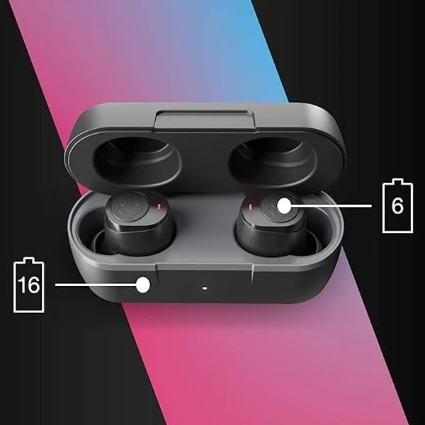 Skullcandy Jib (TWS) Bluetooth Truly Wireless in Ear Earbuds with 22 Hours Total Battery, IPX4 Sweat and Water Resistant, with mic, Noise-Isolating Fit, Call, Track and Volume Control - Red