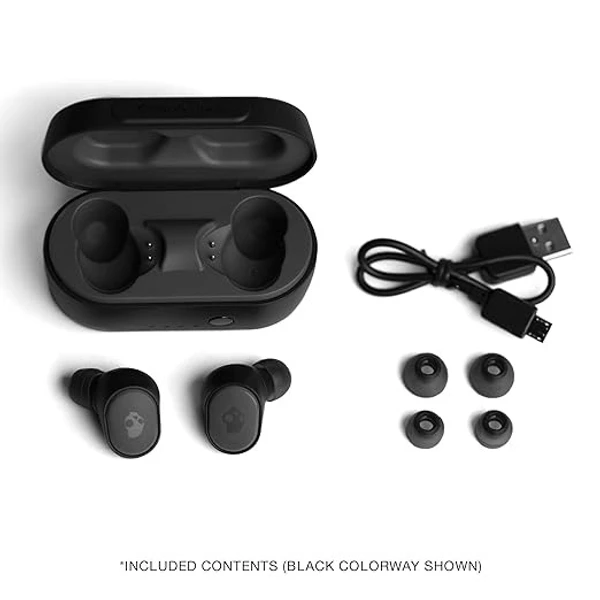 Skullcandy Sesh Bluetooth Truly Wireless in Ear Earbuds with Mic - Black, 1 Year