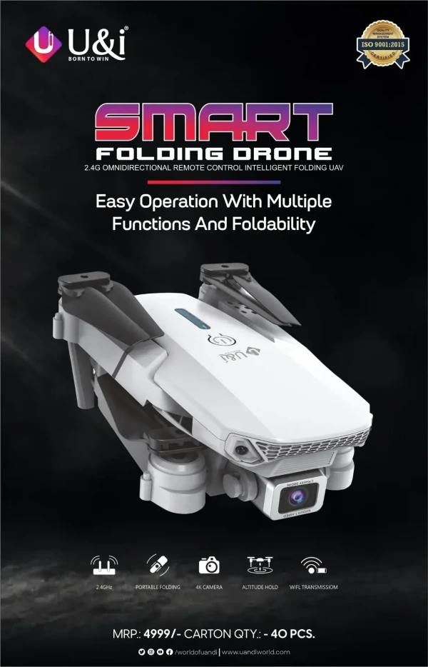 U&I 998 PRO MAX DRONE - Black