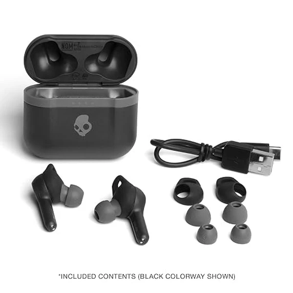 Skullcandy Indy Evo Truly Wireless Bluetooth in Ear Earbuds with Mic - Black, 1 Year