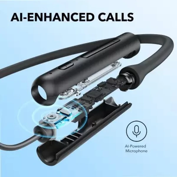 Soundcore by Anker R500 Fast charging neckband with 20 hours playtime Bluetooth Headset - Blue