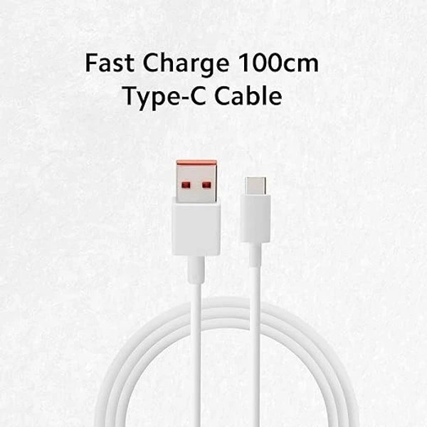 Mi/POCO Xiaomi 120W Original HyperCharge Adapter Combo|Laptops, Tablets & Mobile Charger|(Adapter + USB to Superfast 6A Type C Cable)|Compatible with Redmi Note 12 Series, Mi 11 Hyper Charge, Mi 11T & Mi 12pro - White