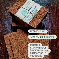 ♻️URG2BGRN♻️ NATURAL SCRUB PADS - ECO PACK - ECO-FRIENDLY PACK OF 5, NATURAL