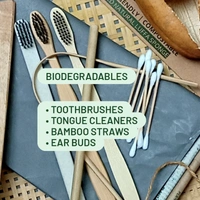 ♻️URG2BGRN♻️ BIODEGRADABLE TOOTHBRUSH - PACK Of 2 - NATURAL, ECO PACK OF 2
