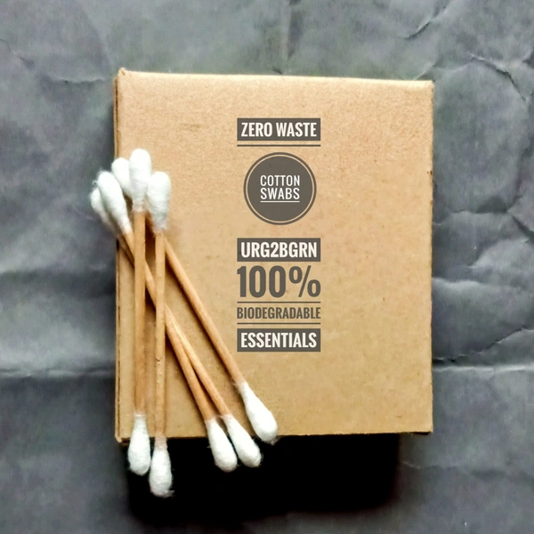 ♻️ URG2BGRN ♻️ COTTON SWABS - BAMBOO - 80-100 SWABS