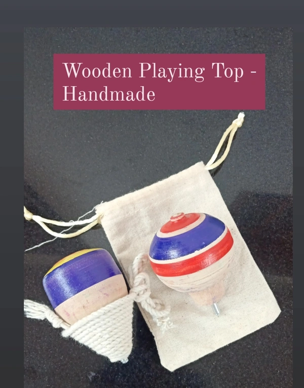 Wooden Top - SUSTAINABLE HANDMADE TOY - LARGE