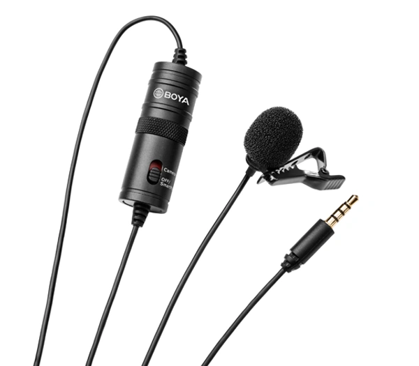 Boya BOYA BY-M1 is an Omni directional lavalier microphone, designed for Smartphones, DSLR, Camcorders - black, 20feet
