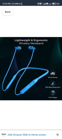Ptron pTron Tangent Evo with 14Hrs Playback, Bluetooth 5.0 Wireless Headphones with Deep Bass, IPX4 Water Resistance, Ergonomic & Snug-fit, Voice Assistance, Magnetic Earbuds & Built-in HD Mic (Blue) - black