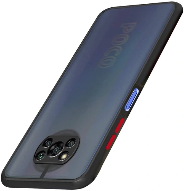 Poco X3 Pro/Poco X3 (Hybrid TPU & PC | Smoked Back | Black Bumper)