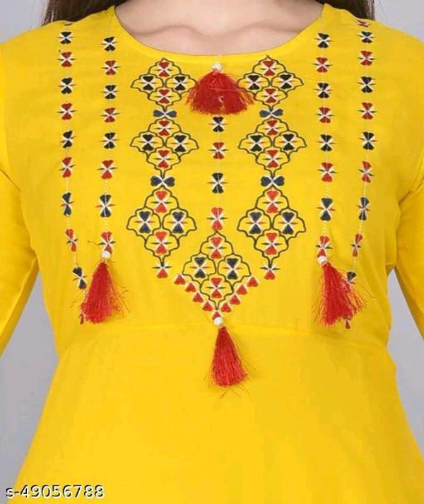 Trendy Kurta For Women  - Yellow, XXl