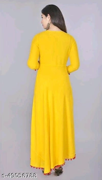 Trendy Kurta For Women  - Yellow, XXl