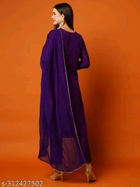 Women Kurta Sets - Purple, M