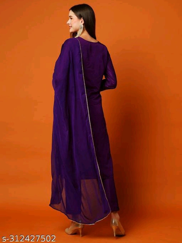 Women Kurta Sets - Purple, M