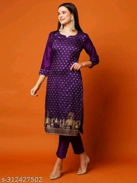 Women Kurta Sets - Purple, XXL