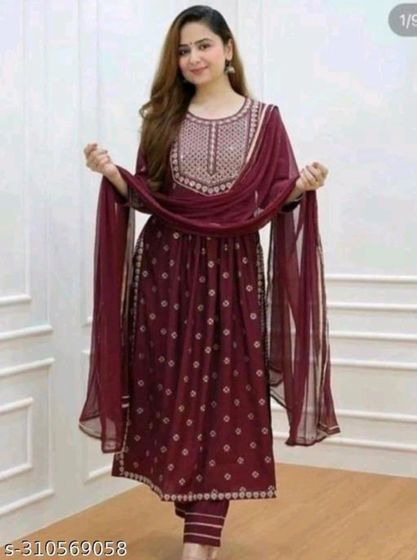 kurta set - Bright Red, L