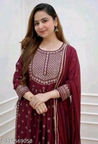 kurta set - Bright Red, L