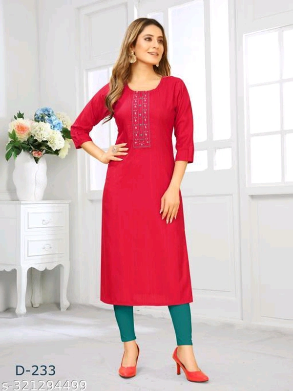Sonia Exclusive Kurtis - Red Orange, M