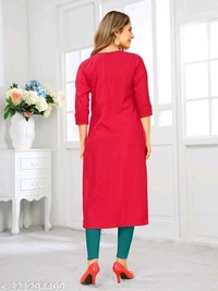 Sonia Exclusive Kurtis - Red Orange, M