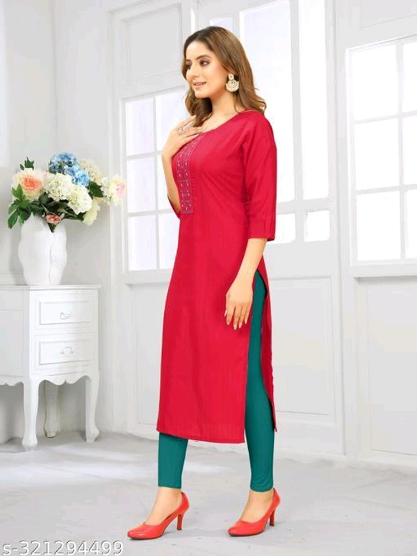 Sonia Exclusive Kurtis - Red Orange, M