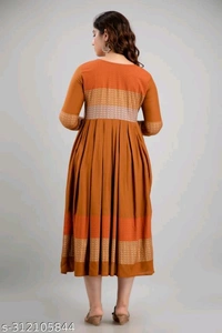 Women Rayon Printed Mayra Trendy Anarkali Kurtis - Rose of Sharon, Xl