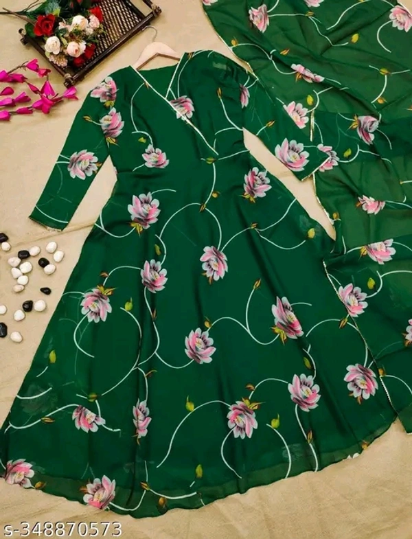 Your Shop radika green full kurti - Teal, M