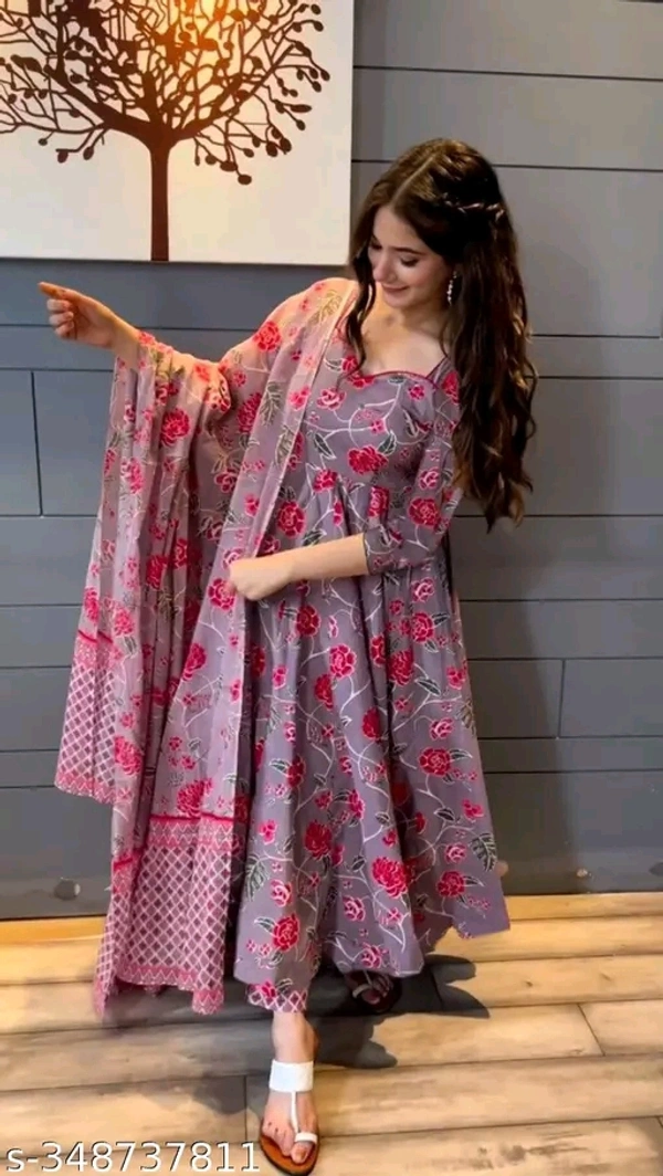Your Shop Abhisarika Superior Women Dupatta Sets - Wild Watermelon, L
