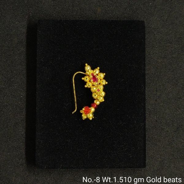 Maharashtrian Nath  - 1.51gm, Gold beats