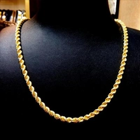 Rope Chain Hollow (20inch Long) - 20gms